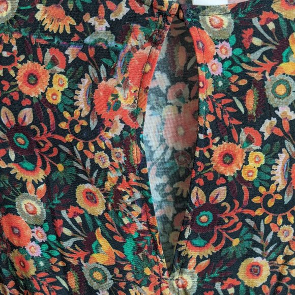 Floral Bell Wide Sleeve Dress H&M sz6 multicolor - Picture 7 of 9